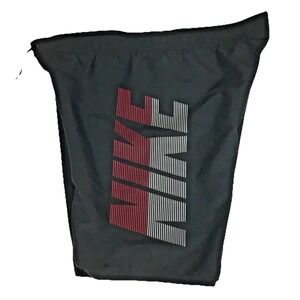 Nike Mens Black Graphic Logo Board Shorts Swim Trunks Medium Drawstring Pocket